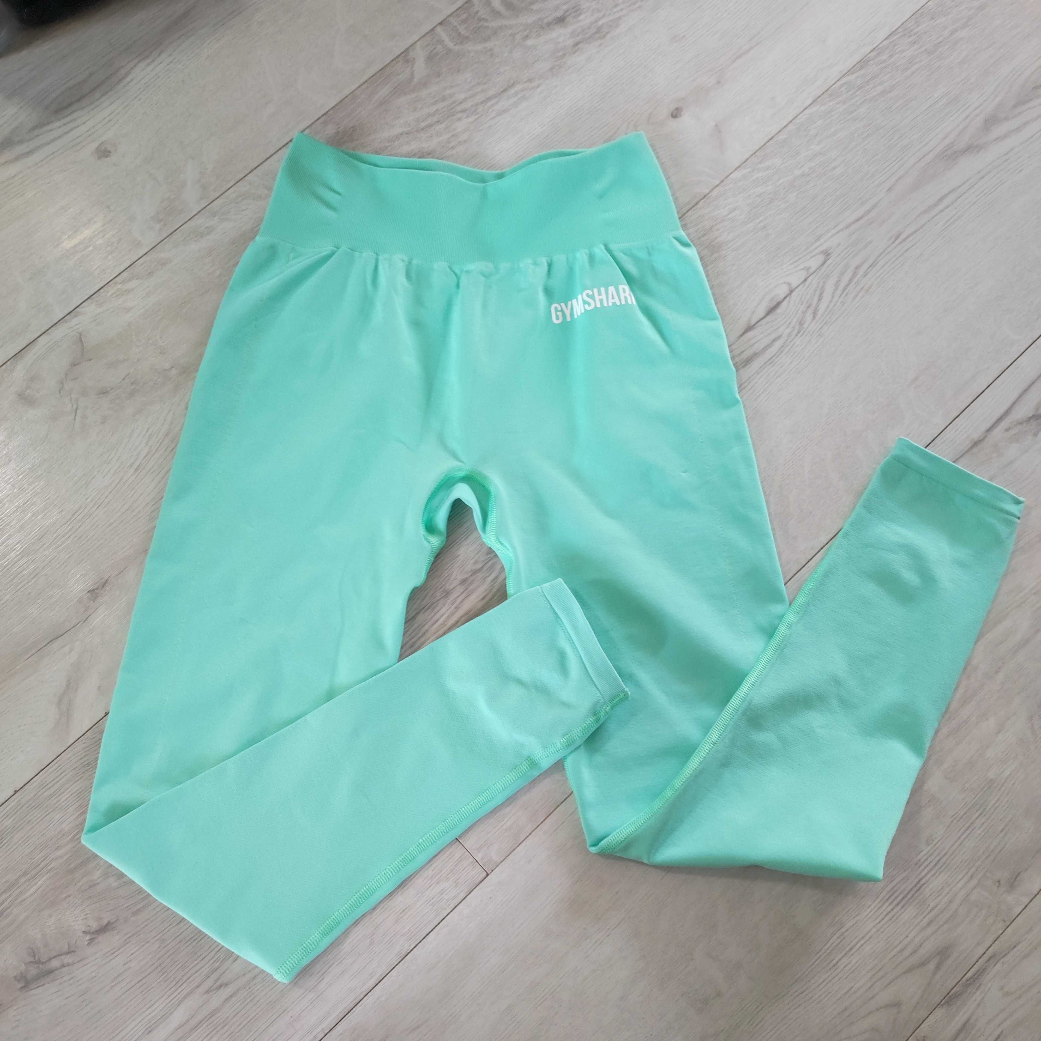 Nowe gymshark leginsy M seledynowe piękne