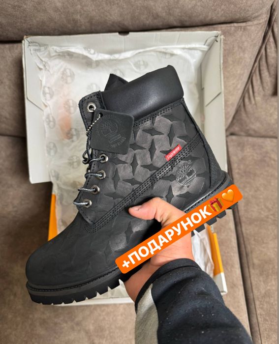 ВЖЕ В УКРАЇНІ‼️ Ботинки Timberland x Supreme (Чорні),тімберленди,timbe