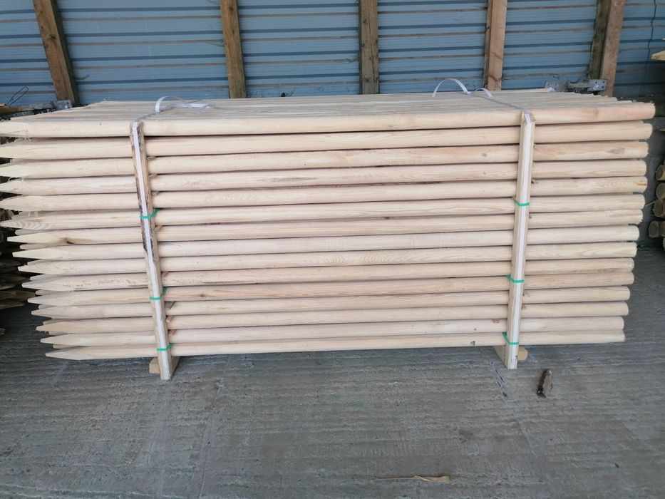 Paliki do Drzewek fi. 6x250cm sosnowe palisada toczone