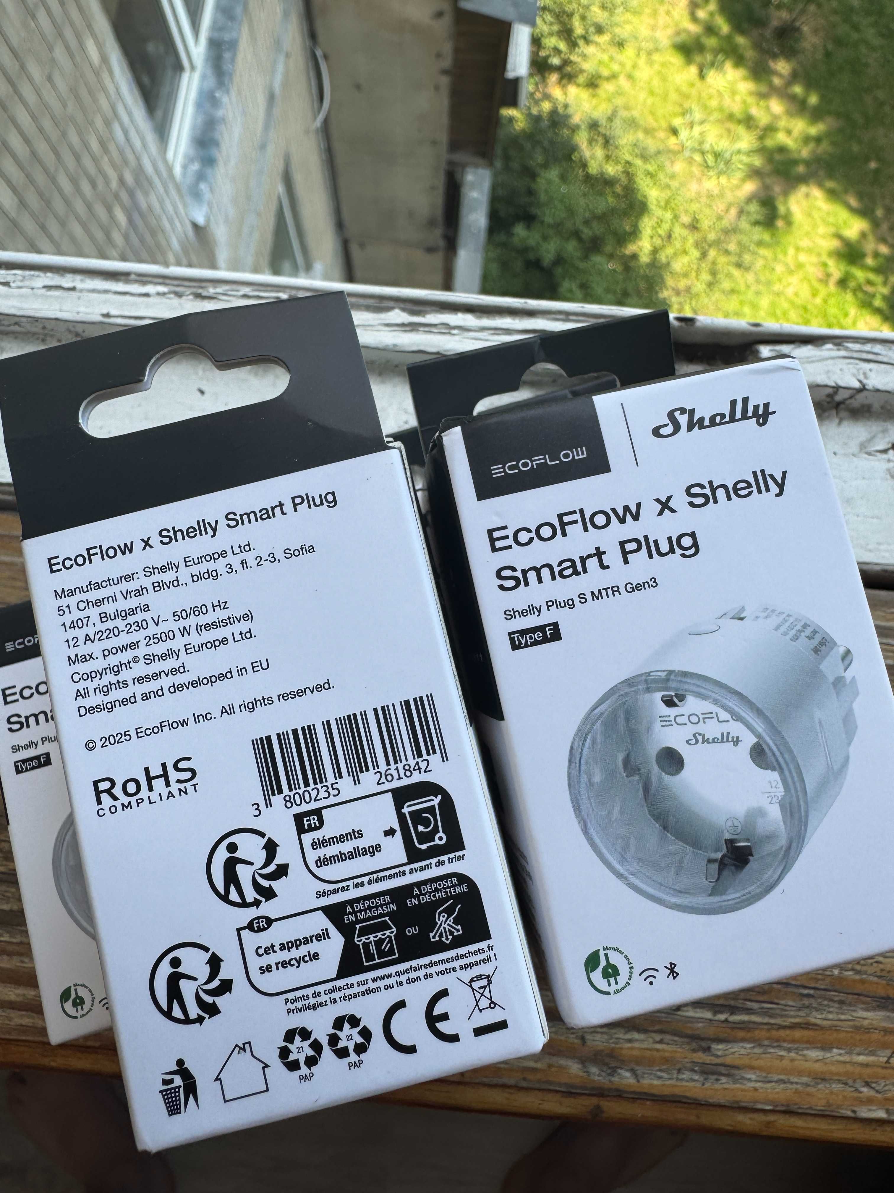 Умная розетка EcoFlow × Shelly Smart Plug S MTR Gen3