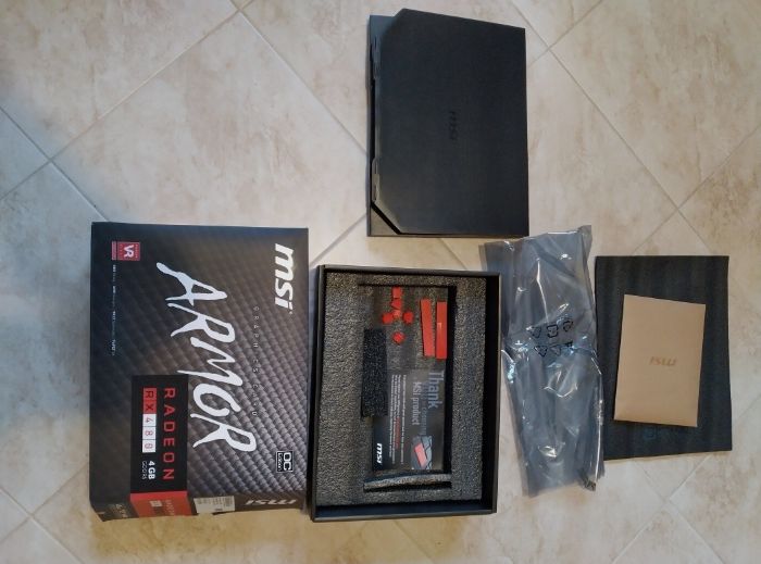 Продам коробку от видеокарты MSI RADEON RX 480 4GB