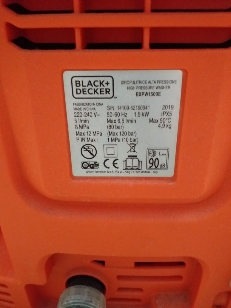 Mtjka ciśnieniowa Black decker BXPW 1500 E