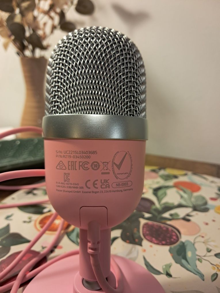 Mikrofon Razer Seiren Mini Quartz Różowy