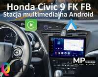 HONDA CIVIC 9 FK FB Nawigacja Android 11 Apple CarPlay/AA Qled