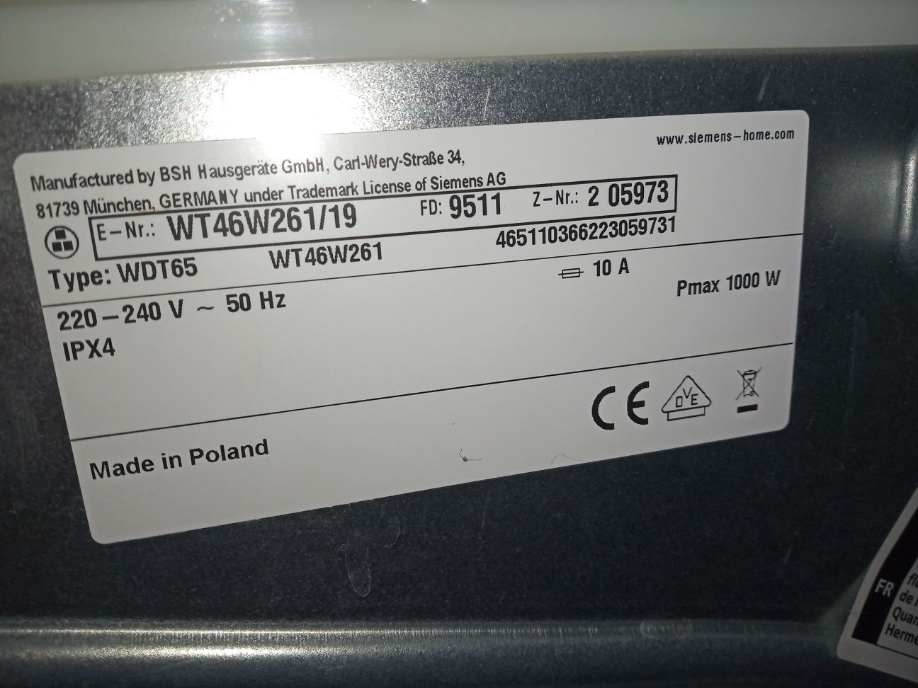 Сушильная машина Siemens IQ700 8кг ТЕПЛОВОЙ НАСОС А +++ из Германии