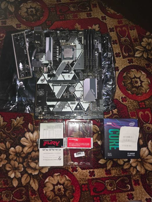 i5-9400F + ASUS B365 + 32GB DDR4-2666 Проверенный комплект с коробками