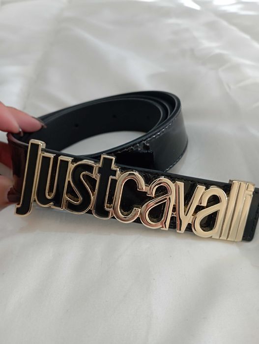 Cinto verniz preto JUST CAVALLI