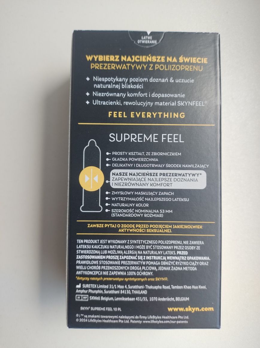 SKYN supreme feel prezerwatywy 10 sztuk
