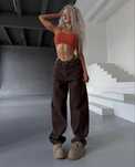 Джинси baggy, шоколадного кольору, розмір 38