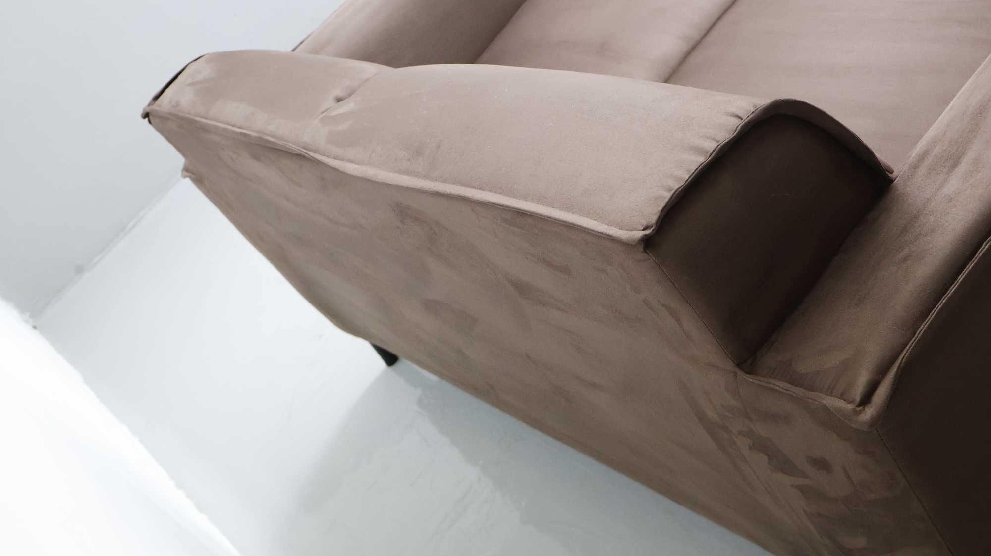 THG design NOWA SOFA 2- osobowa kanapa brązowa tkanina salon poczekal