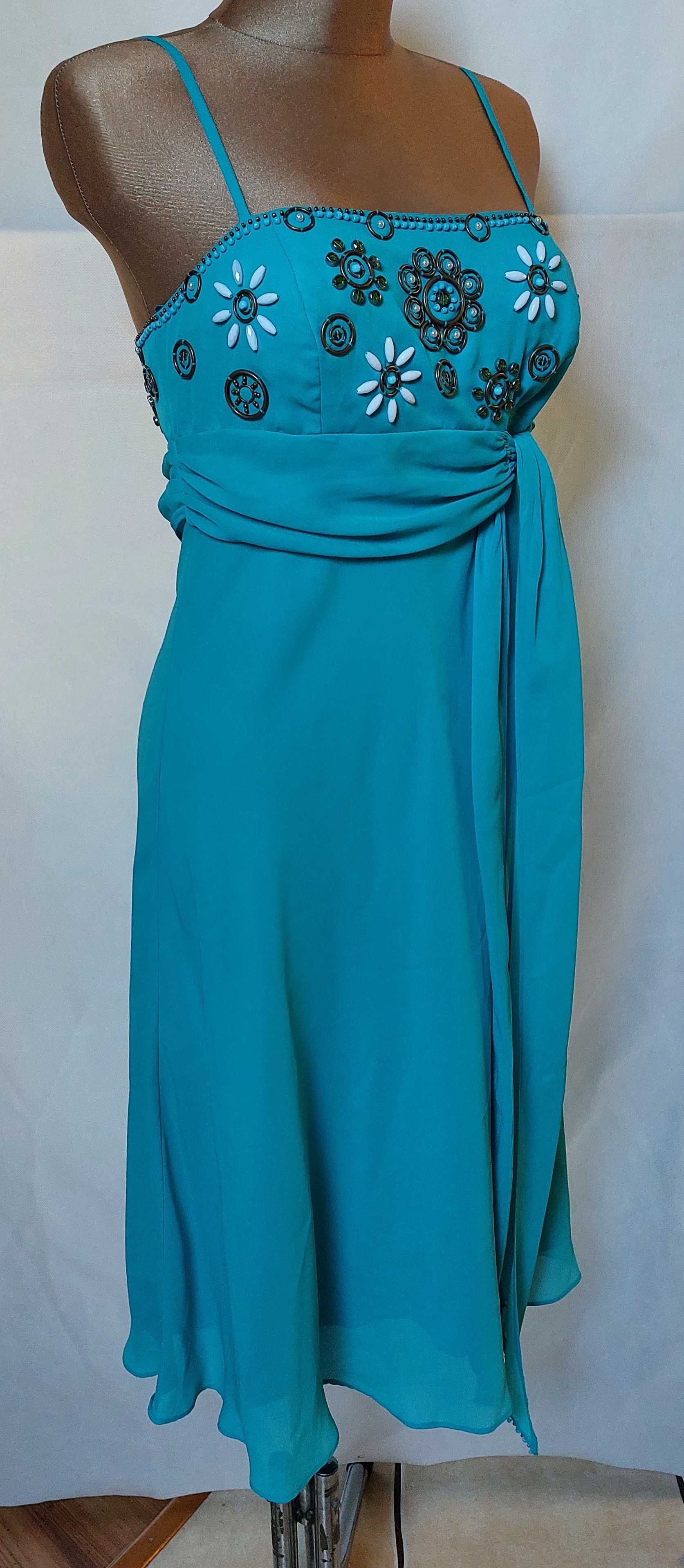 Nowa sukienka Debenhams debut 12/40 oryginalna kamienie etno boho