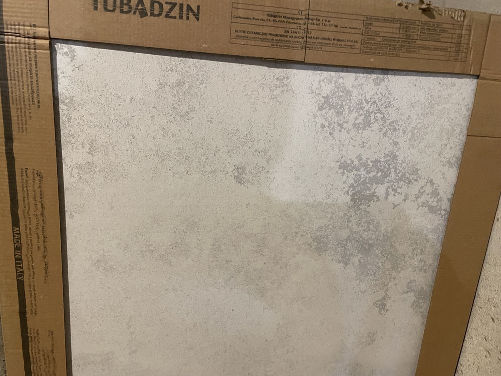 Płytki gres Tubądzin Torano white 60x60 gat I