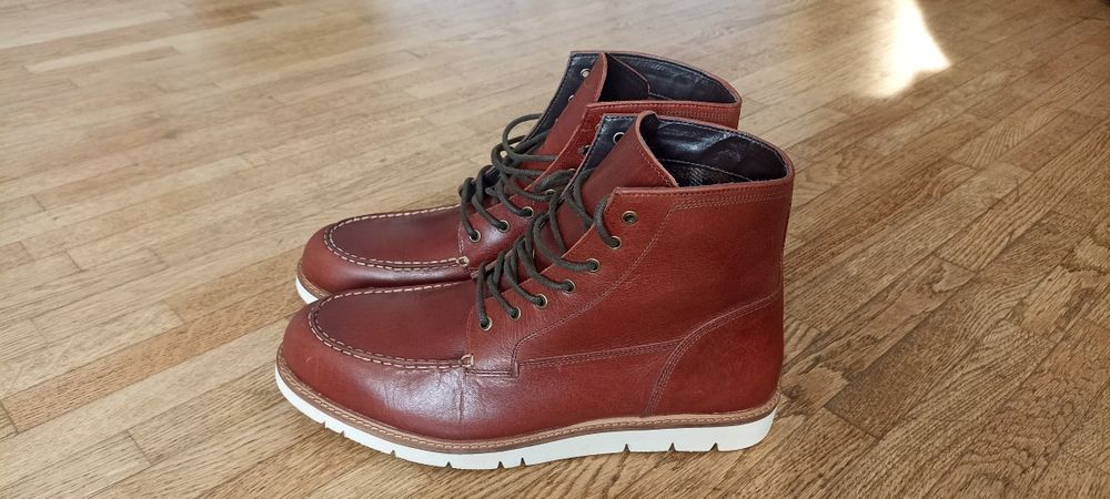 Осінні шкіряні черевики next, 45 р, ботінки шкіра, нові