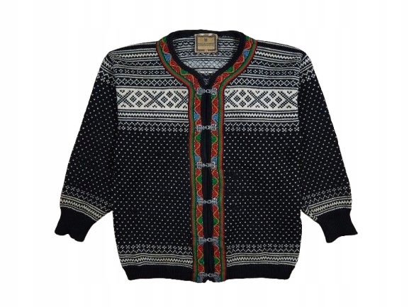 DALE Of Norway Classic Sweter Wełniany Rozpinany Wzór r. S