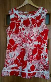 Tunika, sukienka biało-czerwona rozmiar 46