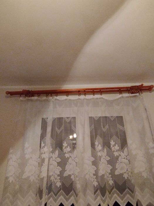 Karnisz drewniany podwójny