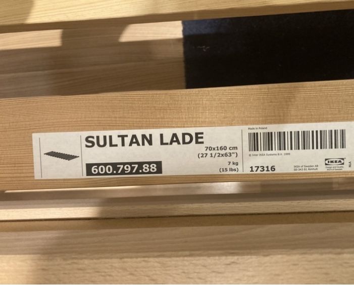 Łóżko dziecięce Ikea z barierką 70x160 ze stelażem + materac gratis