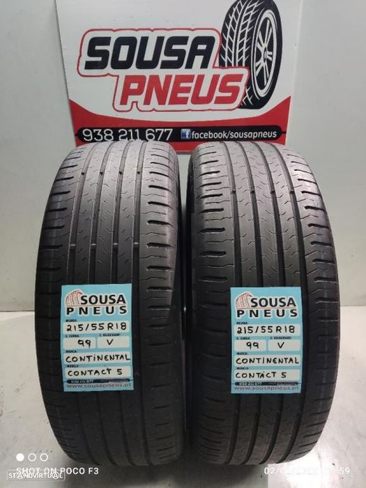 2 pneus semi novos 215-55r18 continental - oferta da entrega