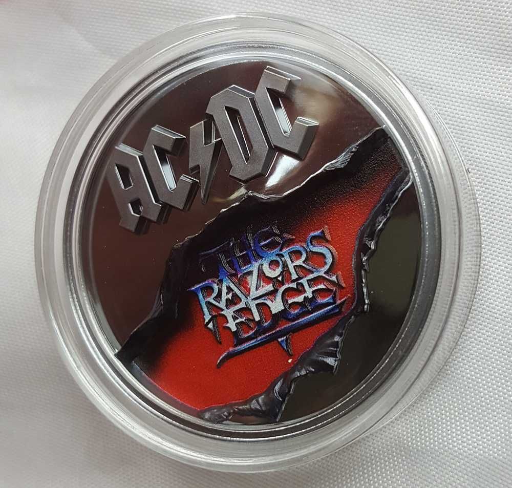 VIP подарок / монета серебро инвестиционная The Razors Edge AC/DC
