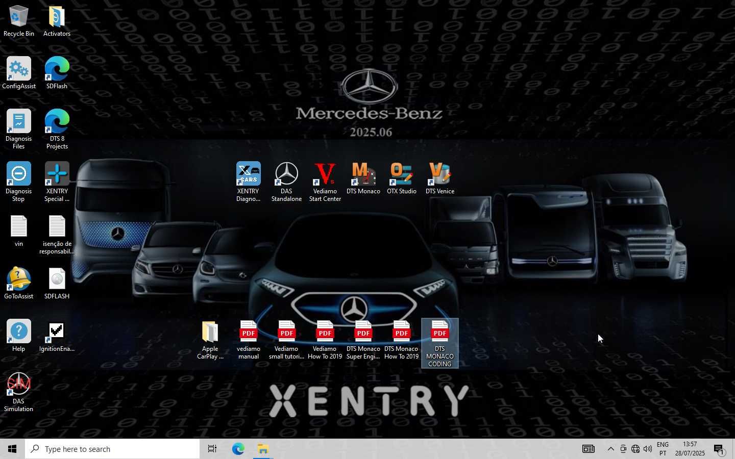 v2025.06 Xentry/DAS/Vediamo/DTS Mercedes Diagnostico Passthru+SSD