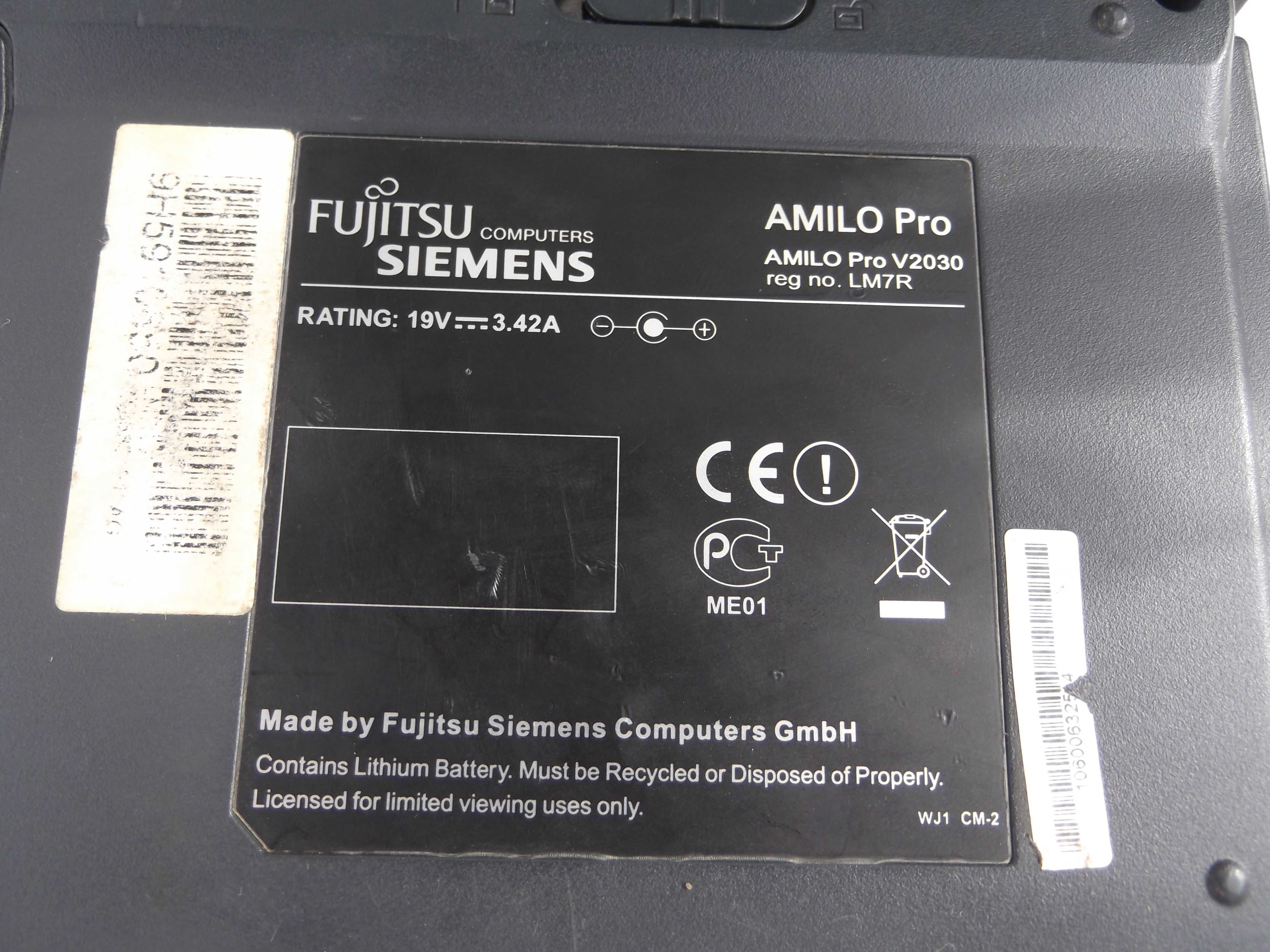 ноутбук fujitsu SIEMENS AMILO pro v2030
