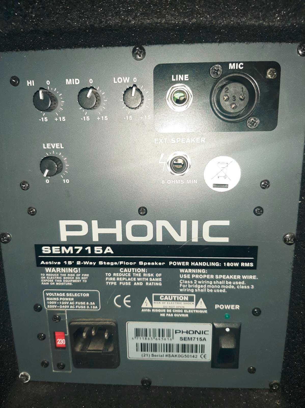 Активная акустическая система Phonic SEM 715 A mkII  Б/У
