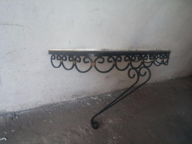 lustro ANTYK z podwieszaną konsolą marmurową Unikat!
