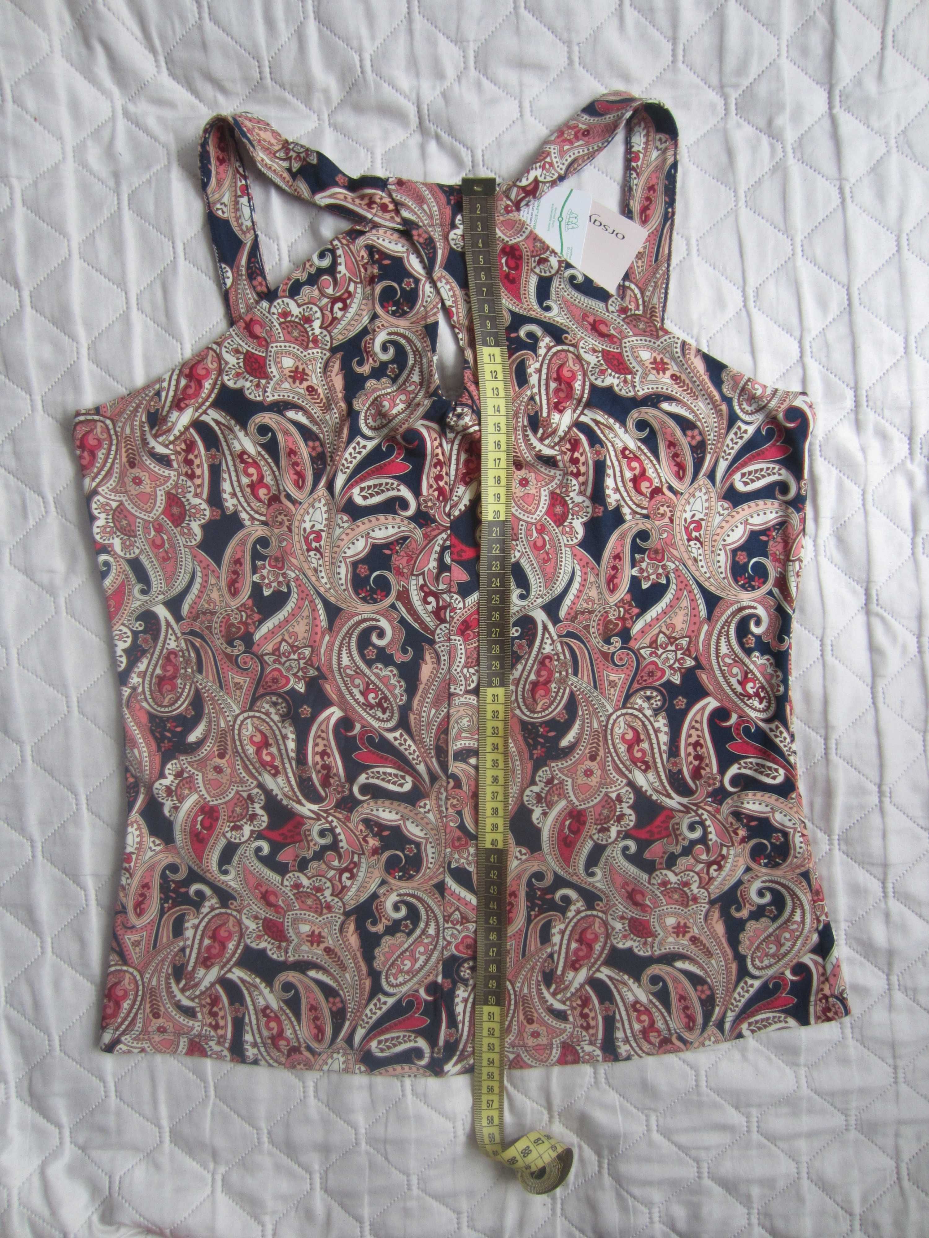 Nowy top typu halter we wzór paisley, rozm. M, Orsay, wiskoza