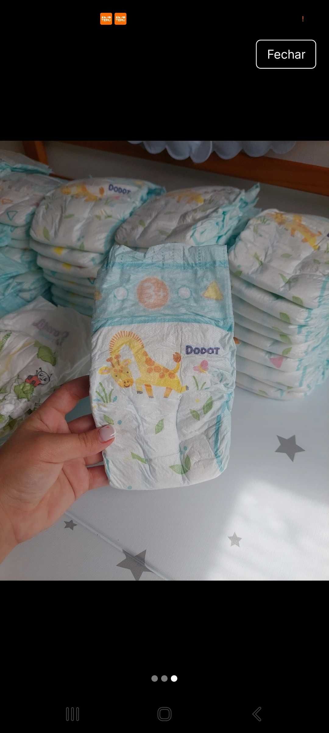 Lote Fraldas DODOT bebe seco 3+