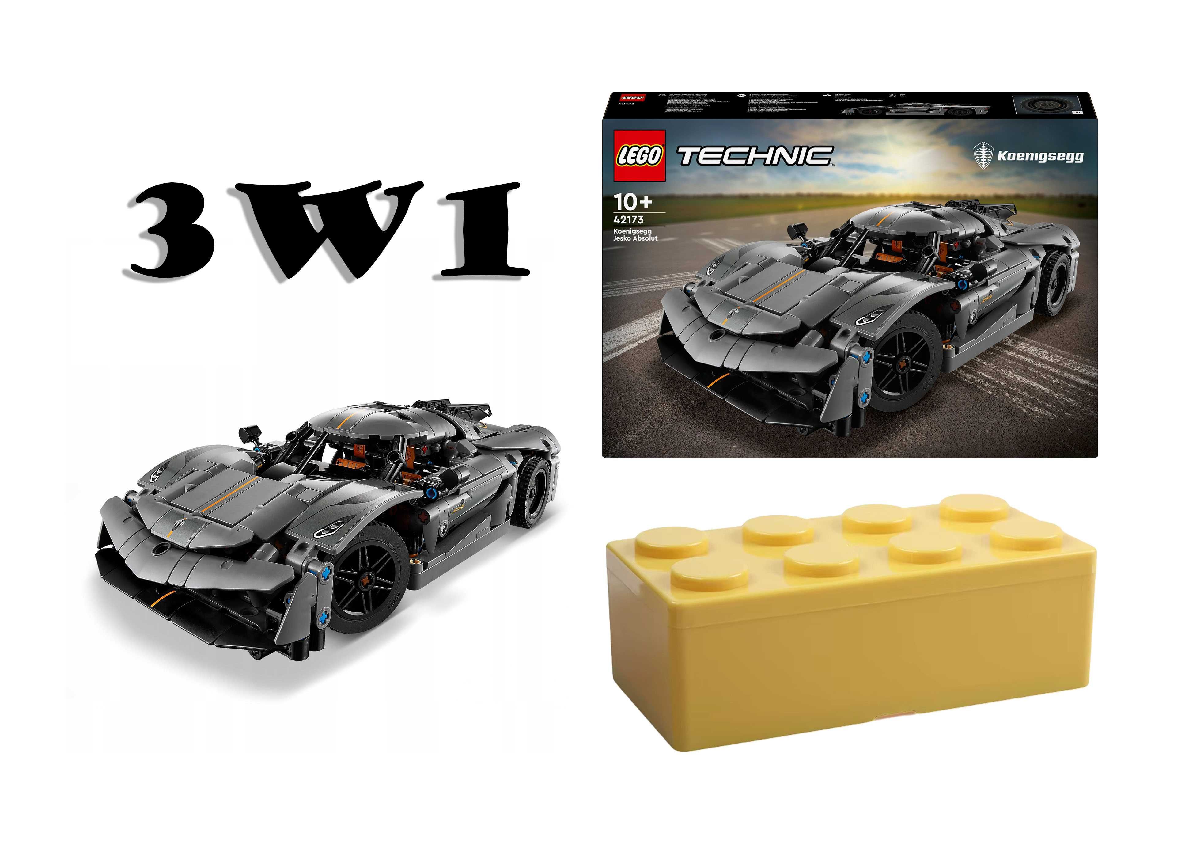 Zestaw XL 3w1 LEGO Technic Dla Dzieci Koenigsegg Jesko Absolut 801 EL.