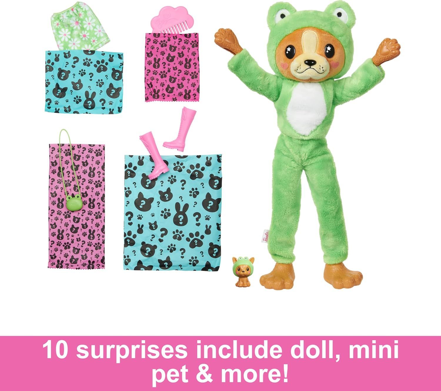 Лялька Барби кольорове перевтілення Barbie Cutie Reveal Doll dog/frog