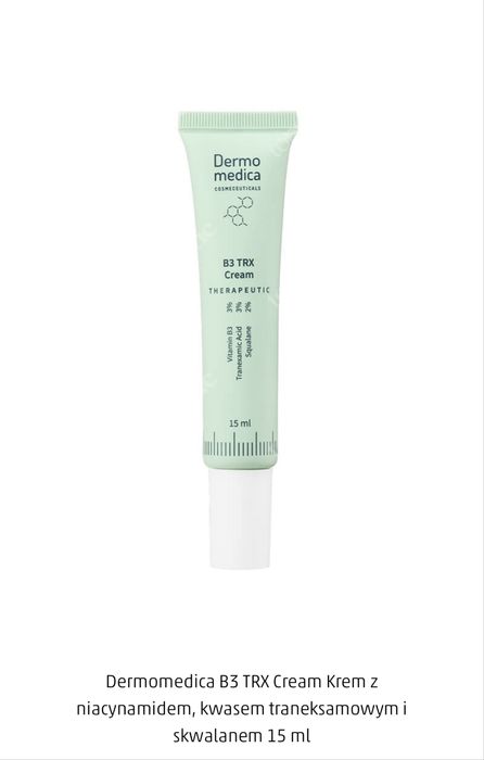 Krem Dermomedica z niacynamidem, kwasem traneksamowym i skwalanem