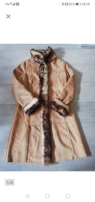 ANDREW MARC NEW York śliczny kożuch płaszcz r. L/40