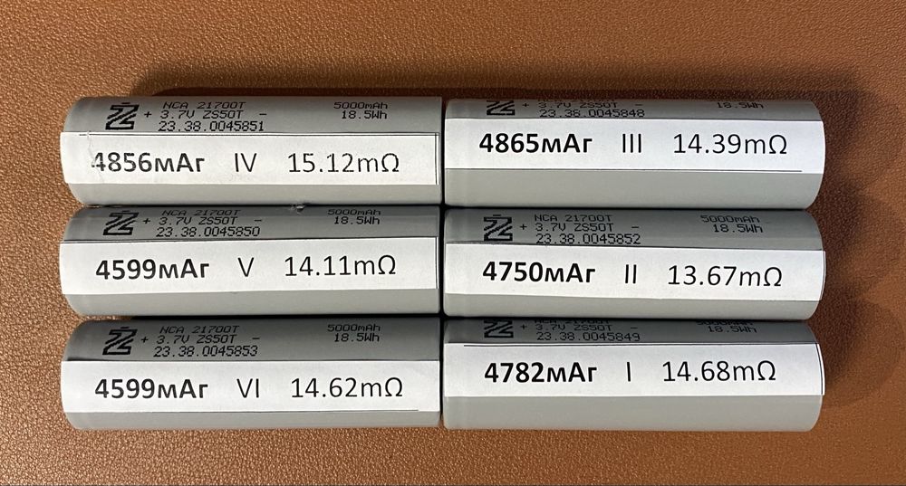 акумулятори 21700 NCA 21700T 5000 мАг 18.5Втг 3C