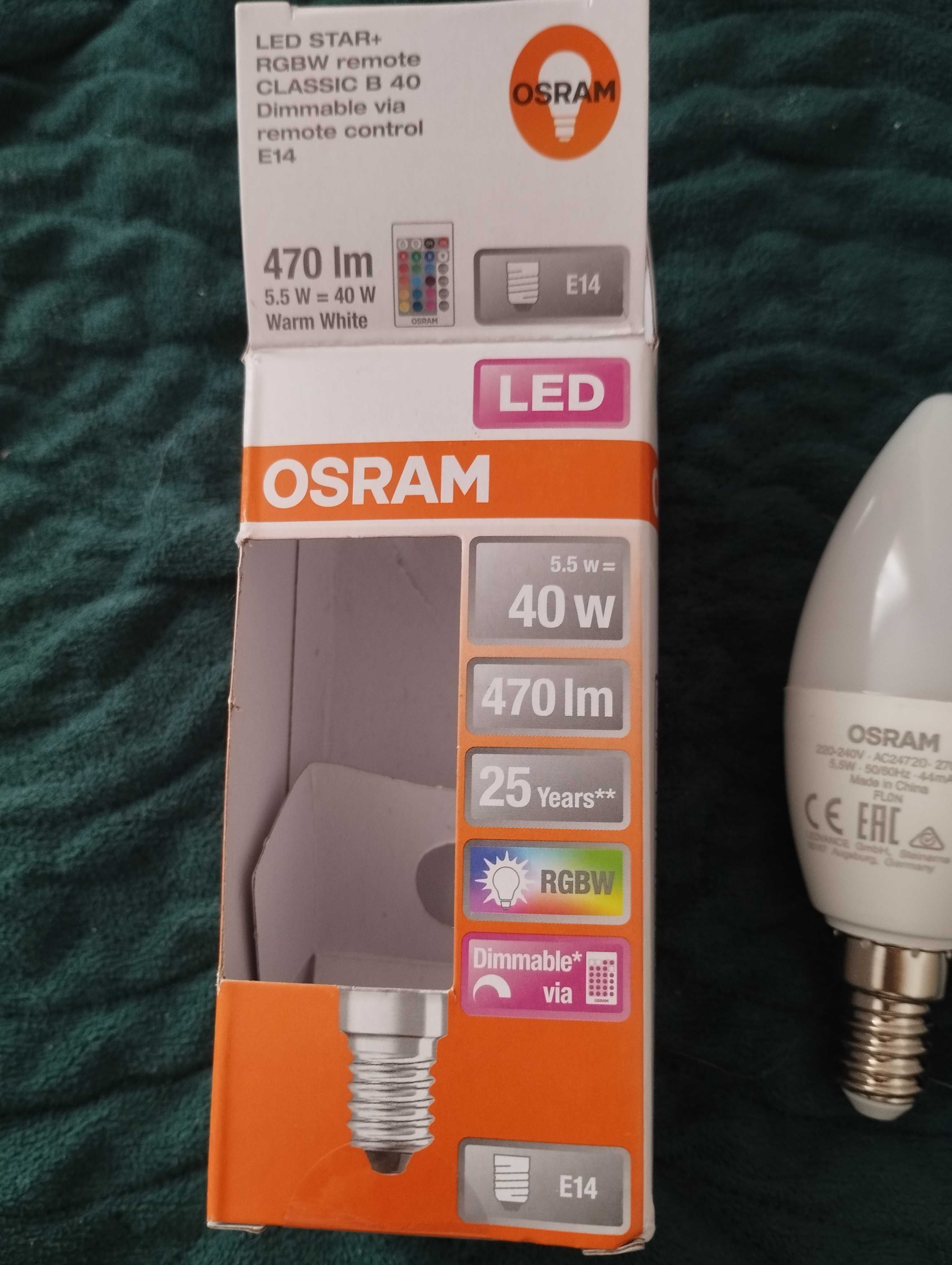 Dwie żarówki LED RGB firmy Osram