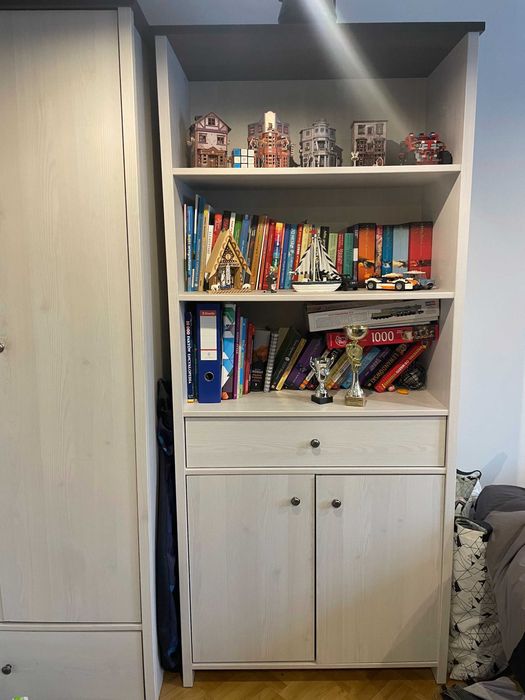 Regał z półkami i szafką 86x200