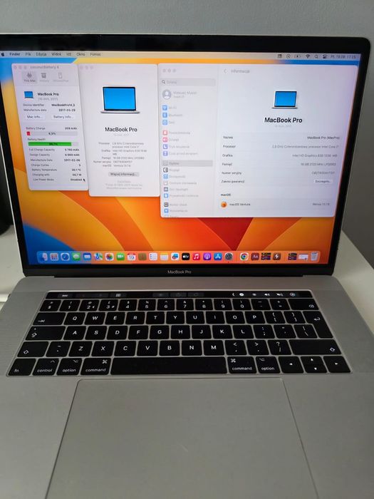 Macbook Pro 15 16GB Ram, SSD TouchBar