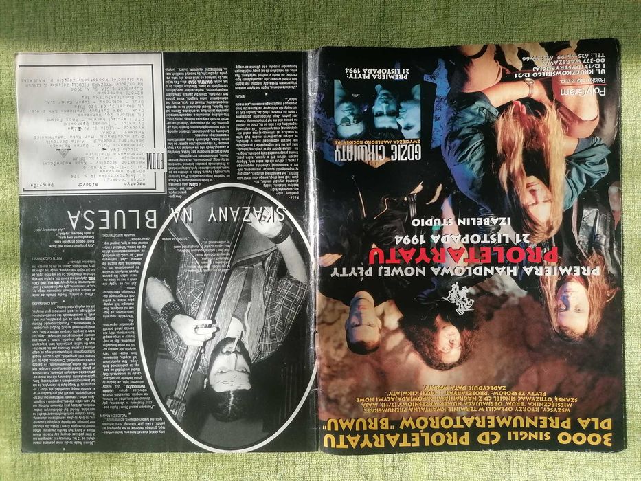 Pierwsze wydanie magazynu BRUM po śmierci Ryśka Riedla z Dżemu z 1994r