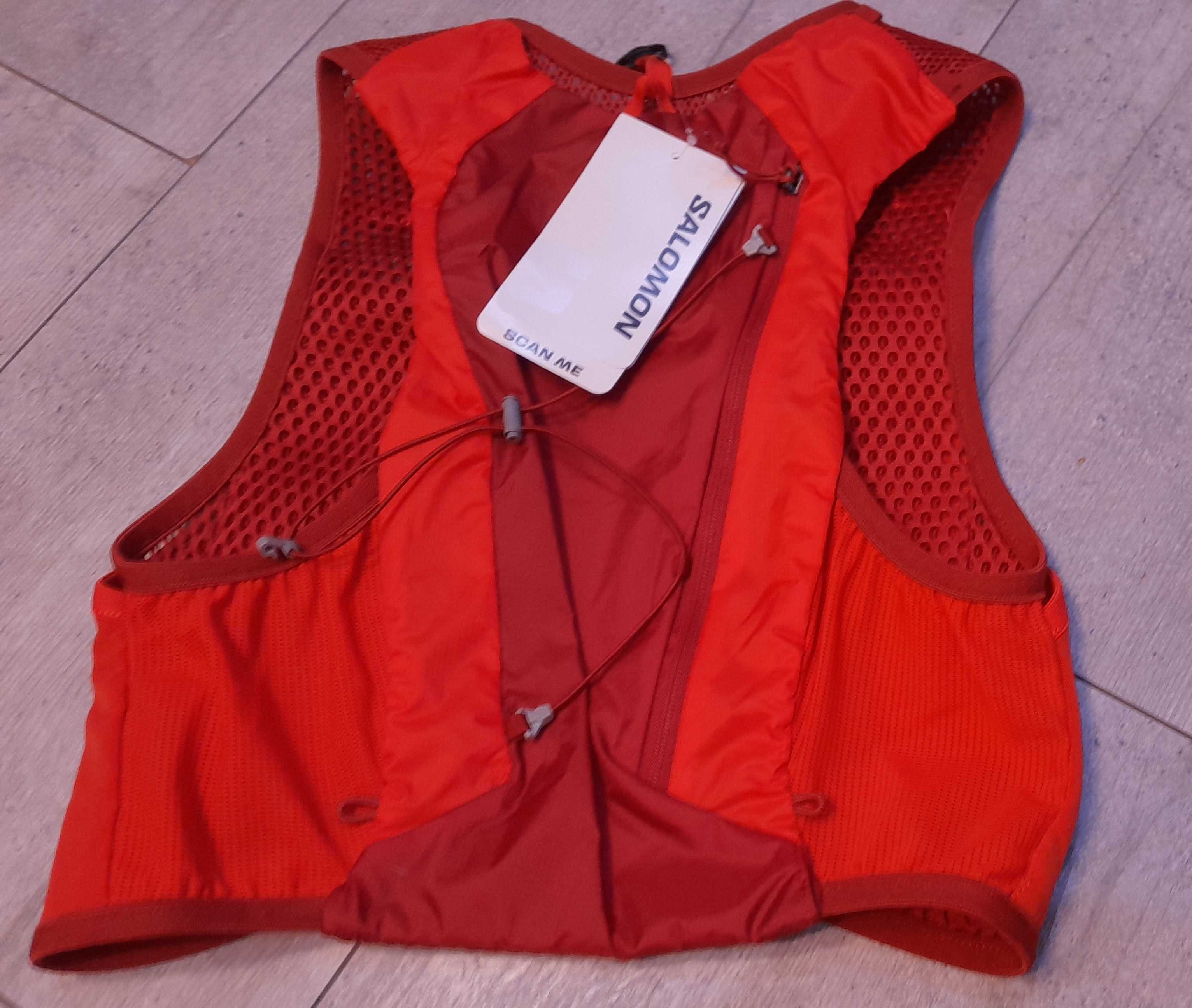 Kamizelka biegowa Salomon Active Skin 4 - red dahlia/high risk