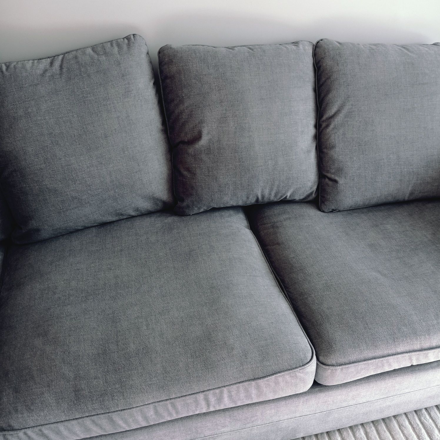 Pokrycie kanapy IKEA GRONLID Softi Light Grey szare siwe narożnej