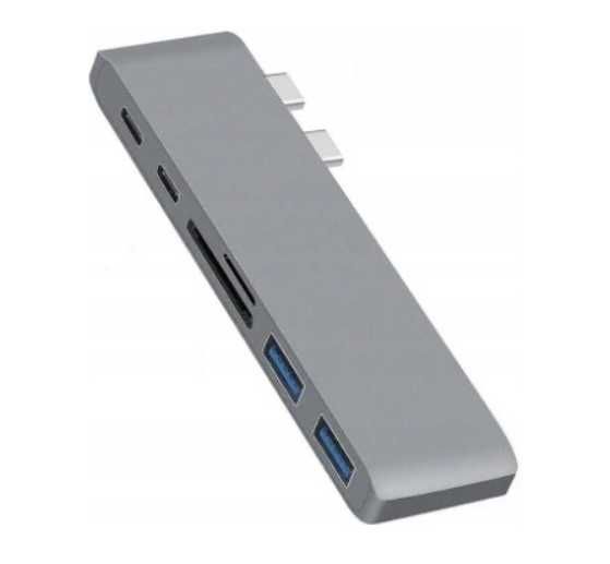 Adapter Hub Przejściówka Macbooka Usb-C Do 3X Usb-A 1Xusb-C Sd ttst826