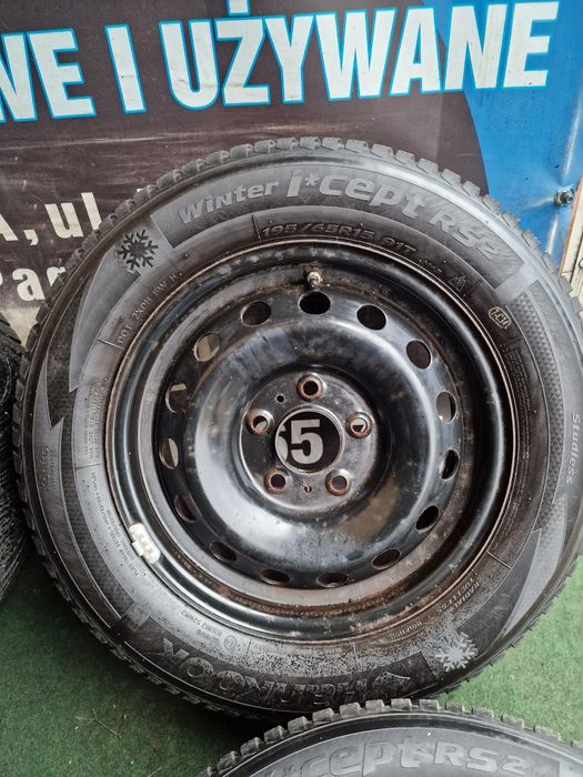 Koła zimowe 15 5×114.3 Hyundai i30 Kia Ceed Komplet Orginał Czujnik