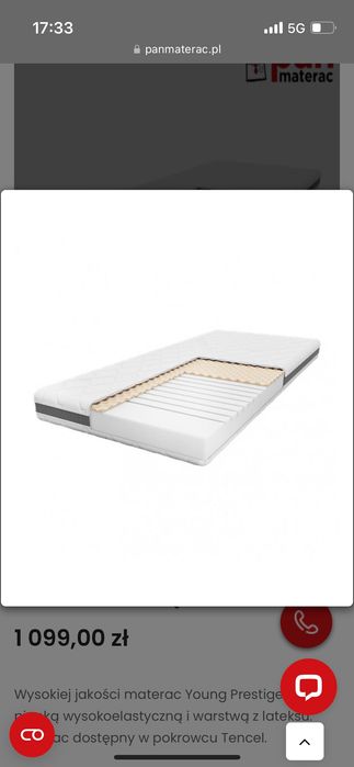 Materac YOUNG PRESTIGE Pan Materac 90x190