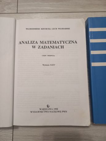 Analiza matematyczna w zadaniach - dwa tomy