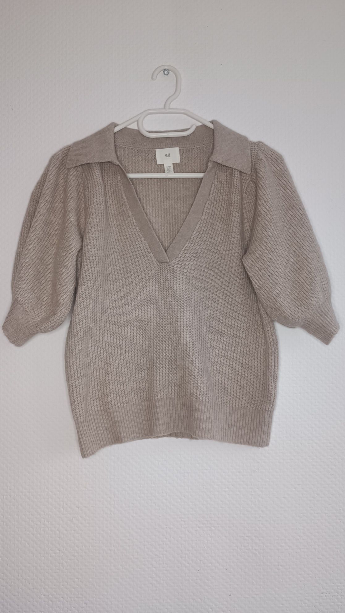 Sweterek H&M oversize XS wełna beż
