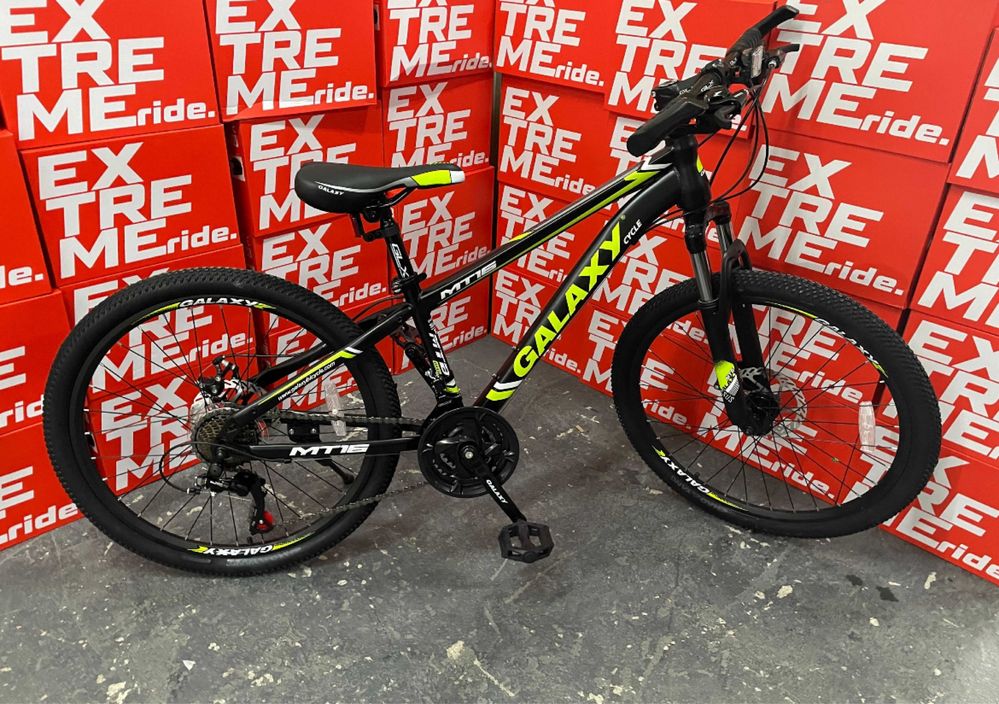 Rower Galaxy MTB 13" Shimano ham tarcz amort rama koła 24" 2025r!