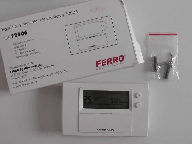 Regulator elektroniczny programator tygodniowy FERRO F2006