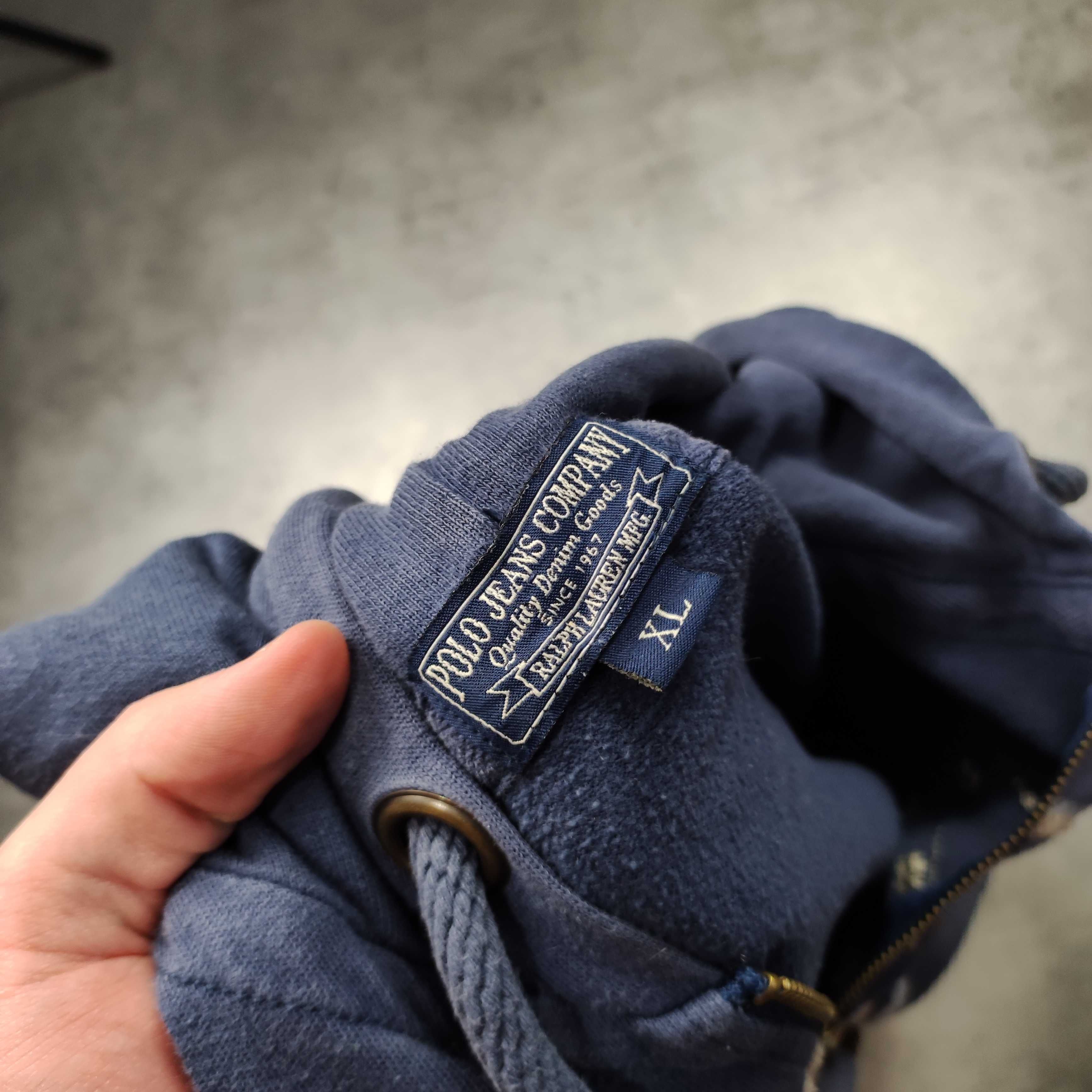 MĘSKA Bluza Hoodie z Kapturem Rozpinana USA Polo Jeans CO Ralph Lauren
