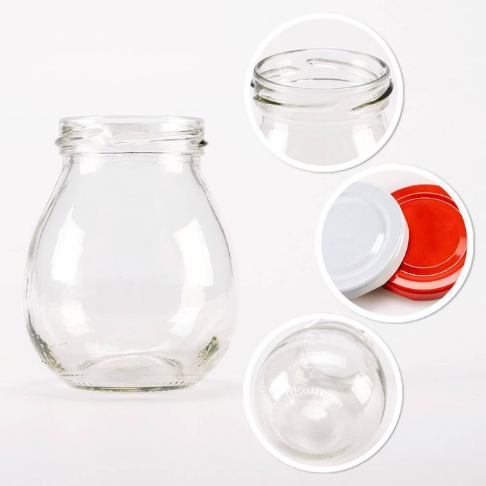 100 słoik szklany MAYO 245 ml na przyprawy dżem miód z zakrętką