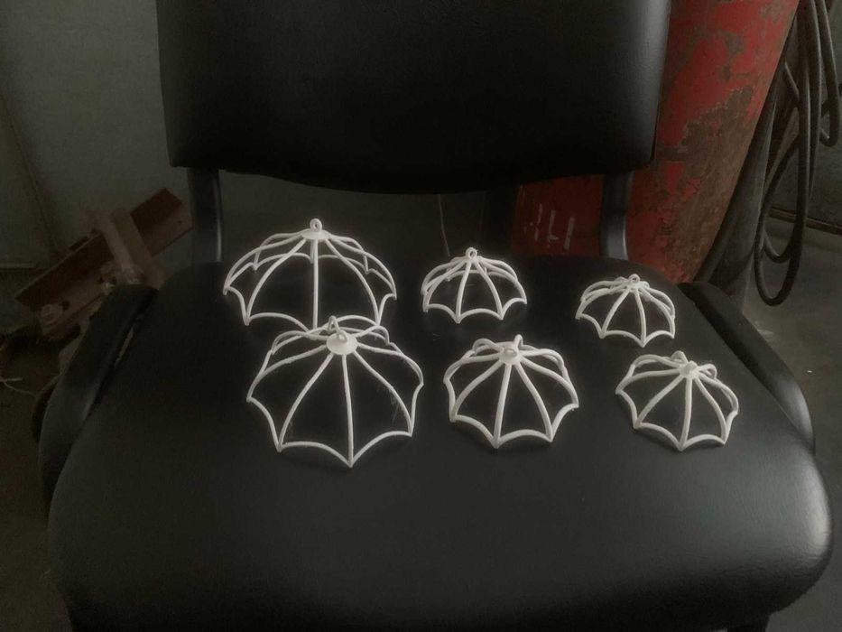 Каркас декоративного зонтика подвесной (из пластика PETG 3д печать)